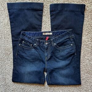 BKE Dark Blue Flare & Wide Leg Jeans